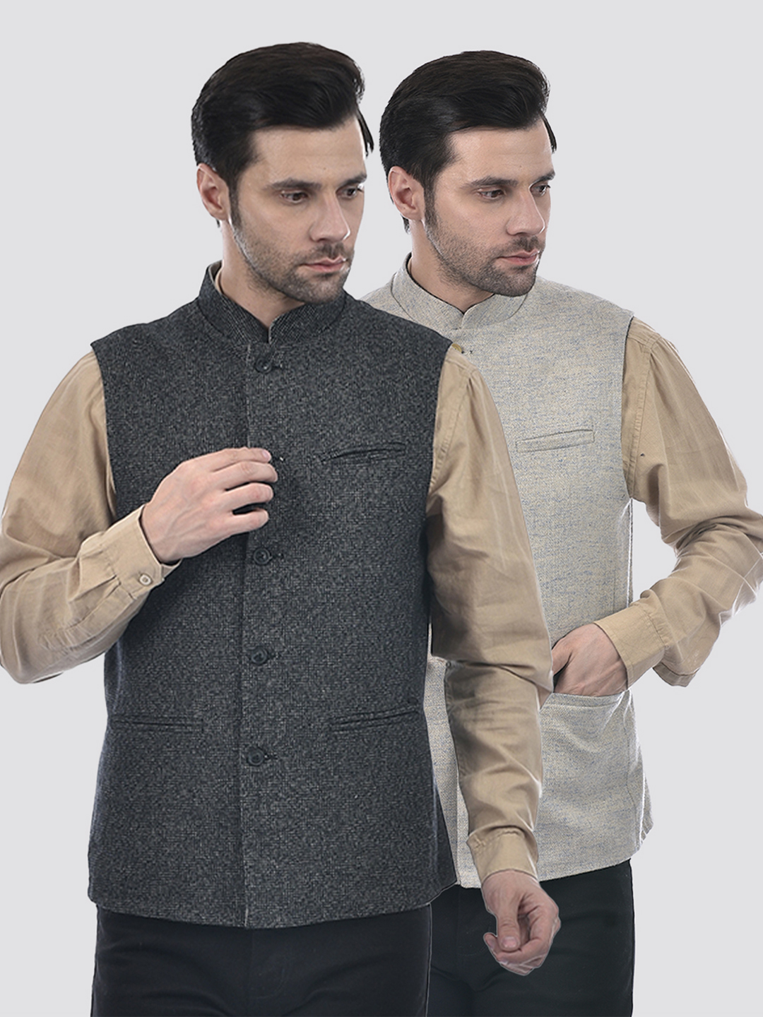 Numero Uno Men Solid Black Waistcoat